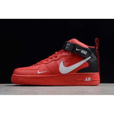 Nike Erkek Air Force 1 Mid '07 Lv8 University Kırmızı / Siyah Kaykay Ayakkabı Türkiye - XEOC9T04